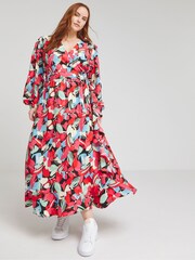 Simply Be Black Wrap Dress - Image 1 of 4