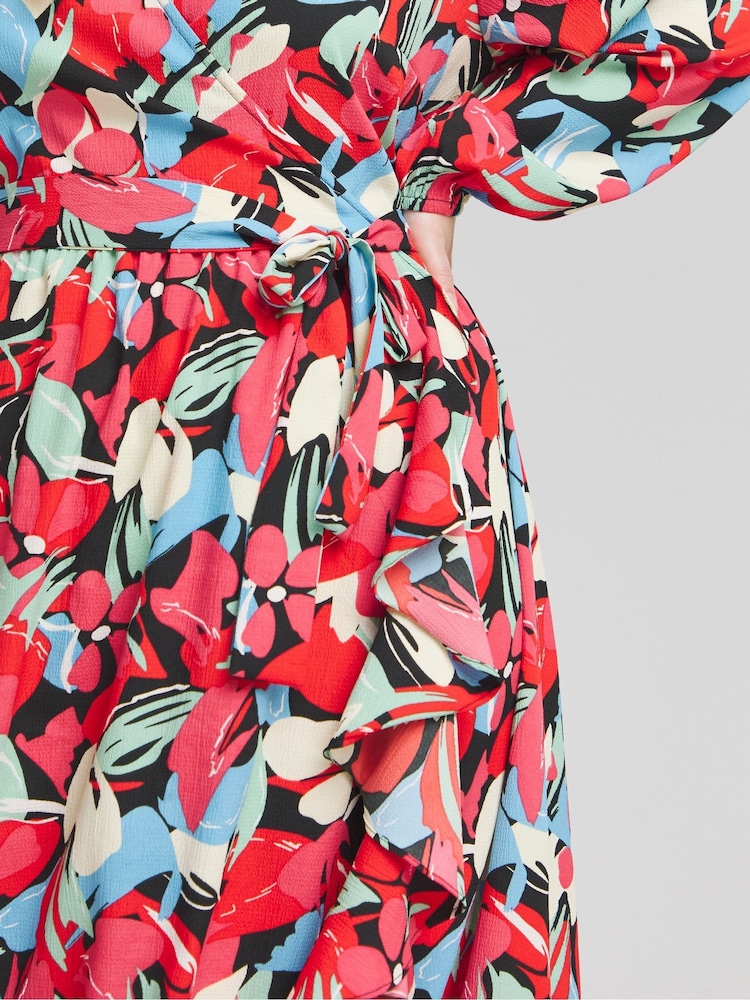 Simply Be Black Wrap Dress - Image 4 of 4