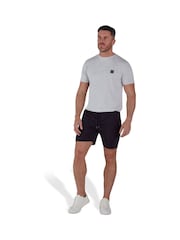Raging Bull Stretch Waist 100% Cotton Jersey Cargo Black Short - Image 1 of 4
