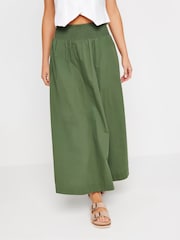 PixieGirl Petite Green Girl Poplin Maxi 100% Cotton Skirt - Image 2 of 5