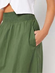 PixieGirl Petite Green Girl Poplin Maxi 100% Cotton Skirt - Image 4 of 5