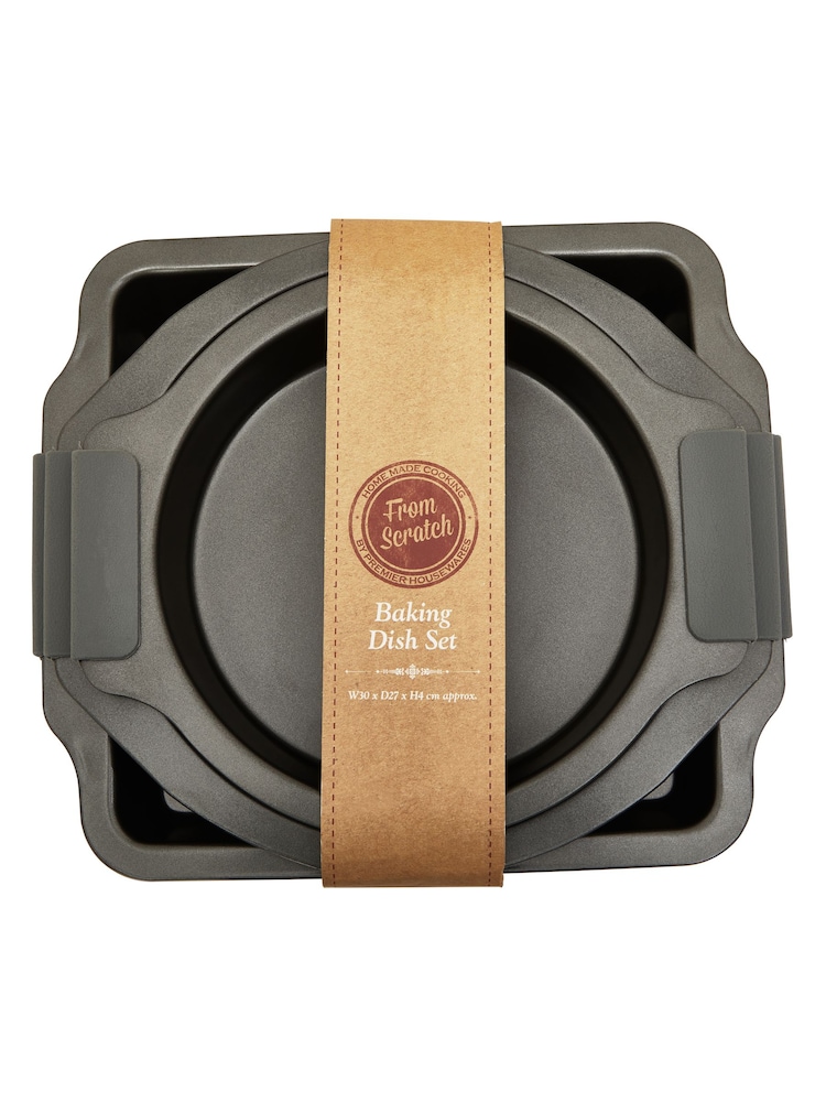 Maison by Premier Grey From Scratch Set Of Three Baking Dishes - Image 1 of 6