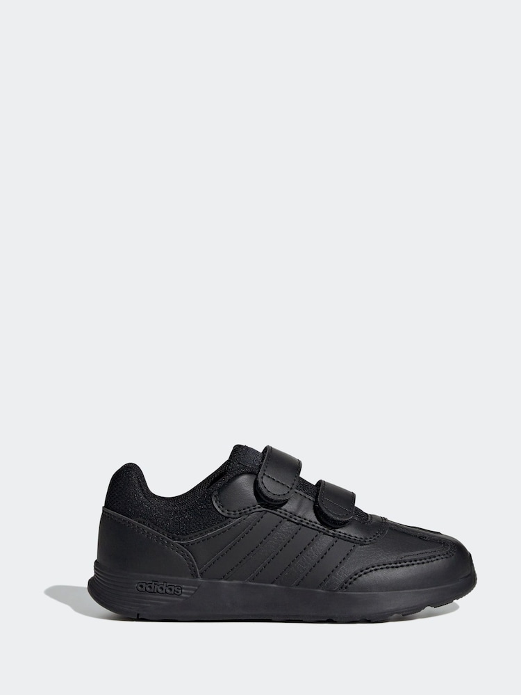 adidas Black Chrome Tensaur Switch Hook and Loop Kids Trainers - Image 1 of 8 adidas Black Chrome Tensaur Switch Hook and Loop Kids Trainers - Image 1 of 8