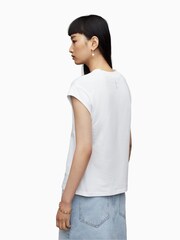 AllSaints White Esme T-Shirt - Image 7 of 8