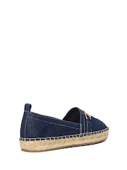 Dune London Blue Gellato Snaffle Trim Espadrilles - Image 3 of 5