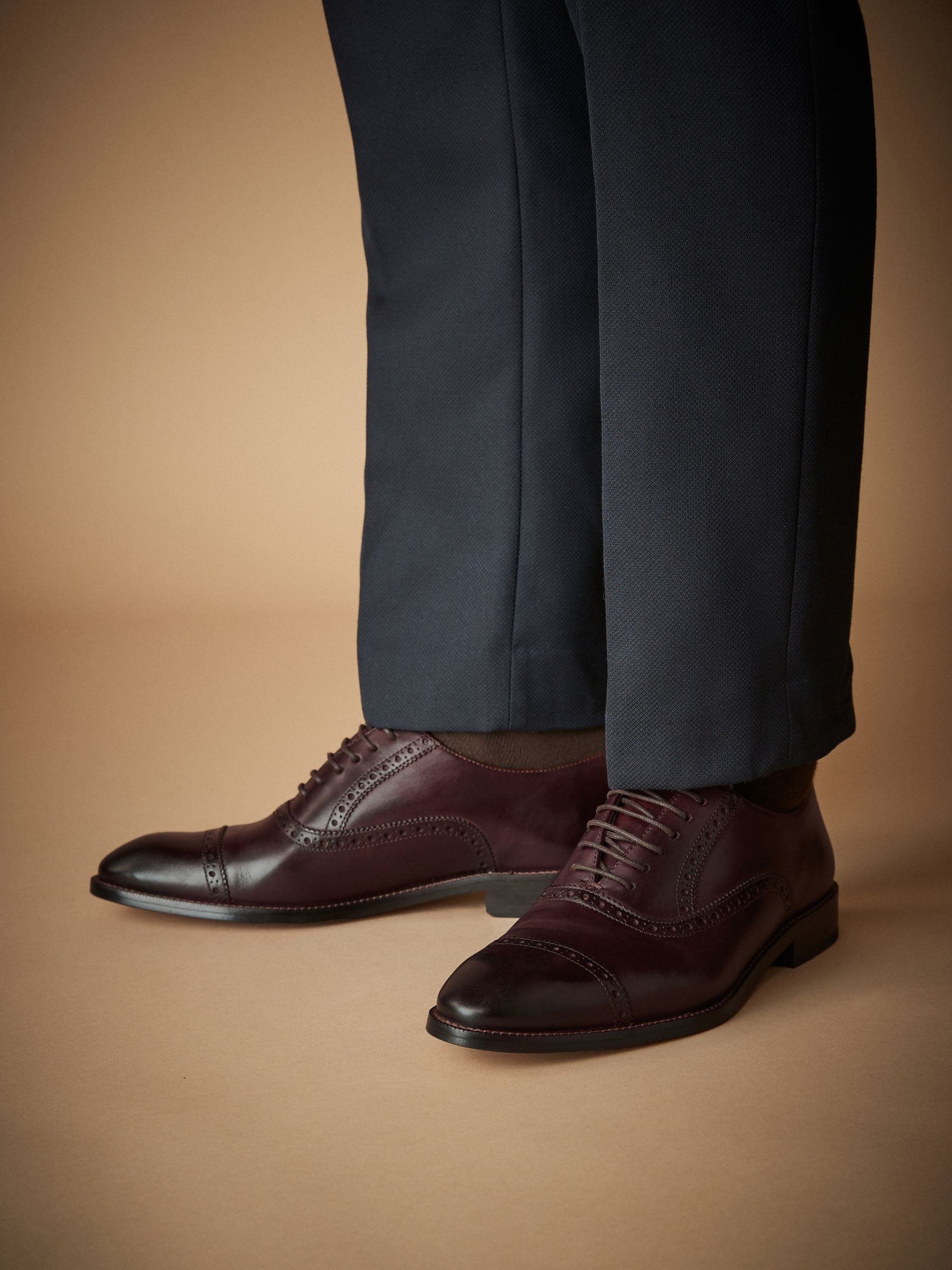 Buy Brown Signature Oxford Toecap Leather Sole Shoes from Next Luxembourg