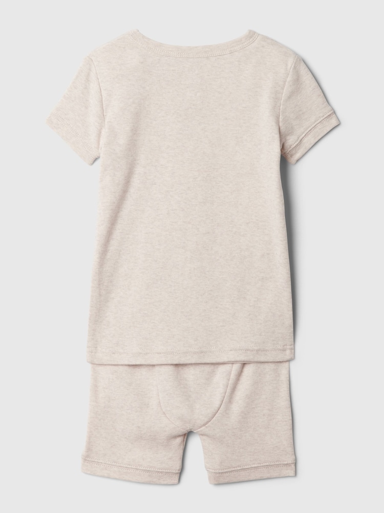Gap Beige Organic Cotton Graphic Short Pyjama Set (12mths-5yrs) - Image 2 of 2 Gap Beige Organic Cotton Graphic Short Pyjama Set (12mths-5yrs) - Image 2 of 2