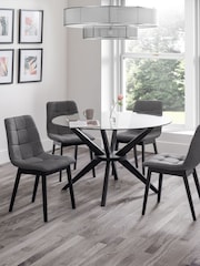 Julian Bowen Set of 4 Grey Hayden Dining Chairs - Image 1 of 6