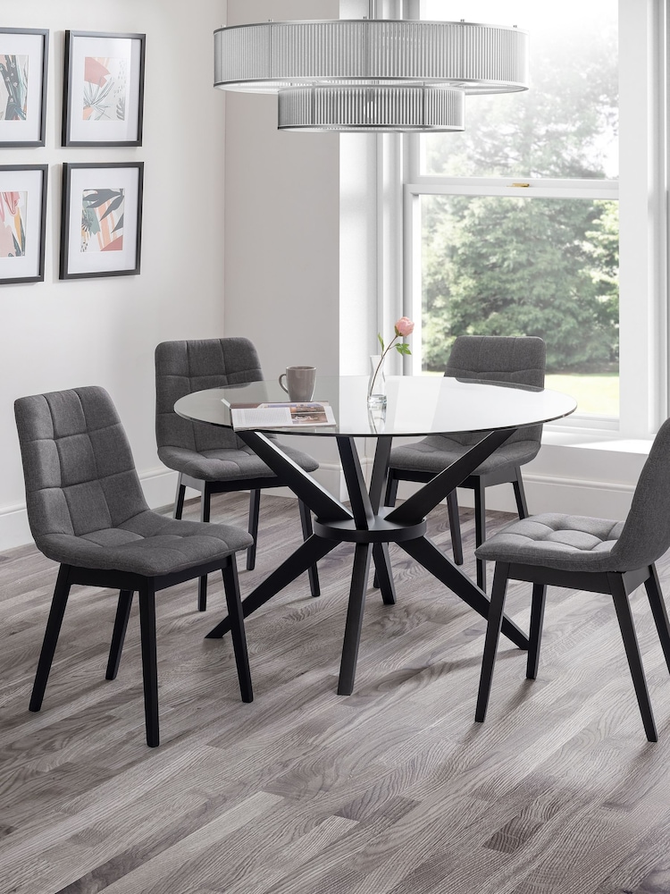Julian Bowen Set of 4 Grey Hayden Dining Chairs - Image 1 of 6