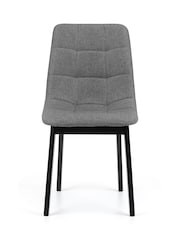 Julian Bowen Set of 4 Grey Hayden Dining Chairs - Image 4 of 6