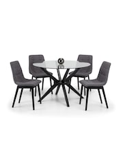 Julian Bowen Set of 4 Grey Hayden Dining Chairs - Image 5 of 6