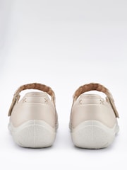 Hotter Cream Standard Fit Shake II Touch Fastening Leather Shoes - Image 4 of 4