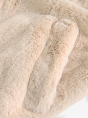 Kremowy - Faux Fur Zip Lounge Jacket - Image 9 of 10