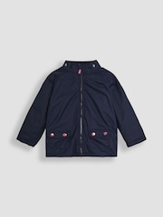 JoJo Maman Bébé Navy Pink Cherry 4-In-1 Polarfleece Jacket - Image 4 of 12