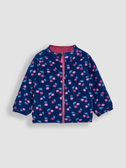 JoJo Maman Bébé Navy Pink Cherry 4-In-1 Polarfleece Jacket - Image 7 of 12