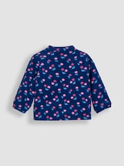 JoJo Maman Bébé Navy Pink Cherry 4-In-1 Polarfleece Jacket - Image 8 of 12