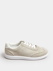 Yours Curve Grey Retro Trainers In Extra Wide EEE Fit - Image 1 of 5