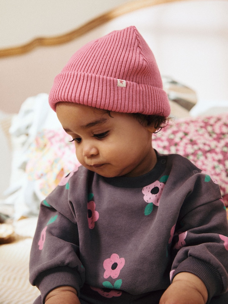 Hot Pink Baby Beanie Hat (0mths-2yrs) - Image 2 of 4