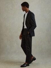Reiss White Caspian Mercerised Crew Neck T-shirt - Image 3 of 5