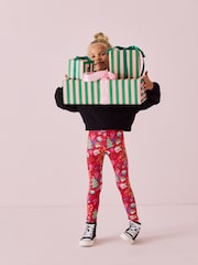Red Christmas Printed Leggings (3-16yrs) - Image 4 of 8