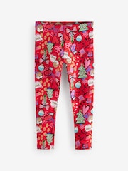 Red Christmas Printed Leggings (3-16yrs) - Image 5 of 8