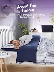 Slumberdown Navy Coverless Comfort Printed Stripe Duvet - Image 2 of 8