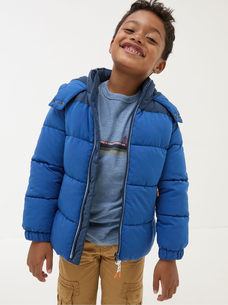 FatFace Milo Cobalt Blue Hooded Padded Jacket - Image 1 of 5 FatFace Milo Cobalt Blue Hooded Padded Jacket - Image 1 of 5