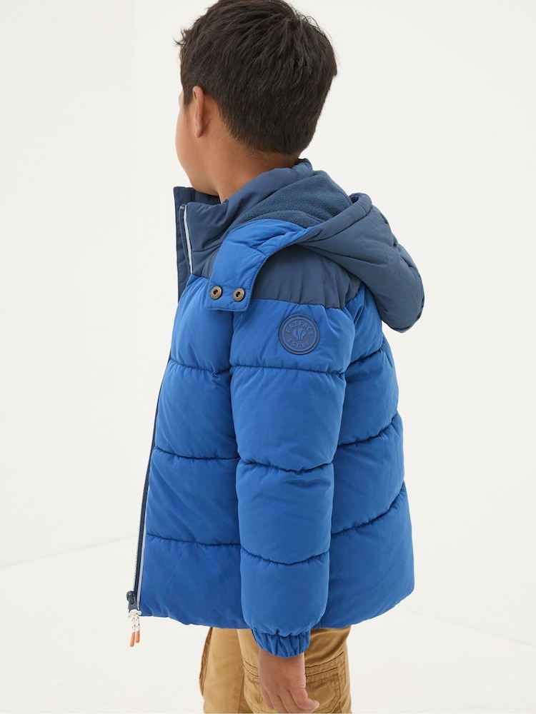 FatFace Milo Cobalt Blue Hooded Padded Jacket - Image 2 of 5 FatFace Milo Cobalt Blue Hooded Padded Jacket - Image 2 of 5