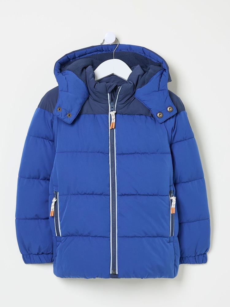 FatFace Milo Cobalt Blue Hooded Padded Jacket - Image 5 of 5 FatFace Milo Cobalt Blue Hooded Padded Jacket - Image 5 of 5