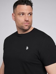 U.S. Polo Assn. Black Mens Big & Tall Double Horsemen 100% Cotton T-Shirt - Image 2 of 6