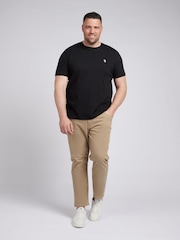 U.S. Polo Assn. Black Mens Big & Tall Double Horsemen 100% Cotton T-Shirt - Image 3 of 6