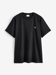U.S. Polo Assn. Black Mens Big & Tall Double Horsemen 100% Cotton T-Shirt - Image 6 of 6