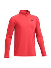 Under Armour Red Ground Youth Tech 2.0 1/2 Zip Sweatshirt - Image 3 of 3