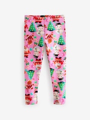 Pink Christmas Printed Leggings (3-16yrs) - Image 1 of 3