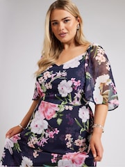 Yours Curve LONDON Curve Floral Print Maxi Dress - Bild 4 von 5
