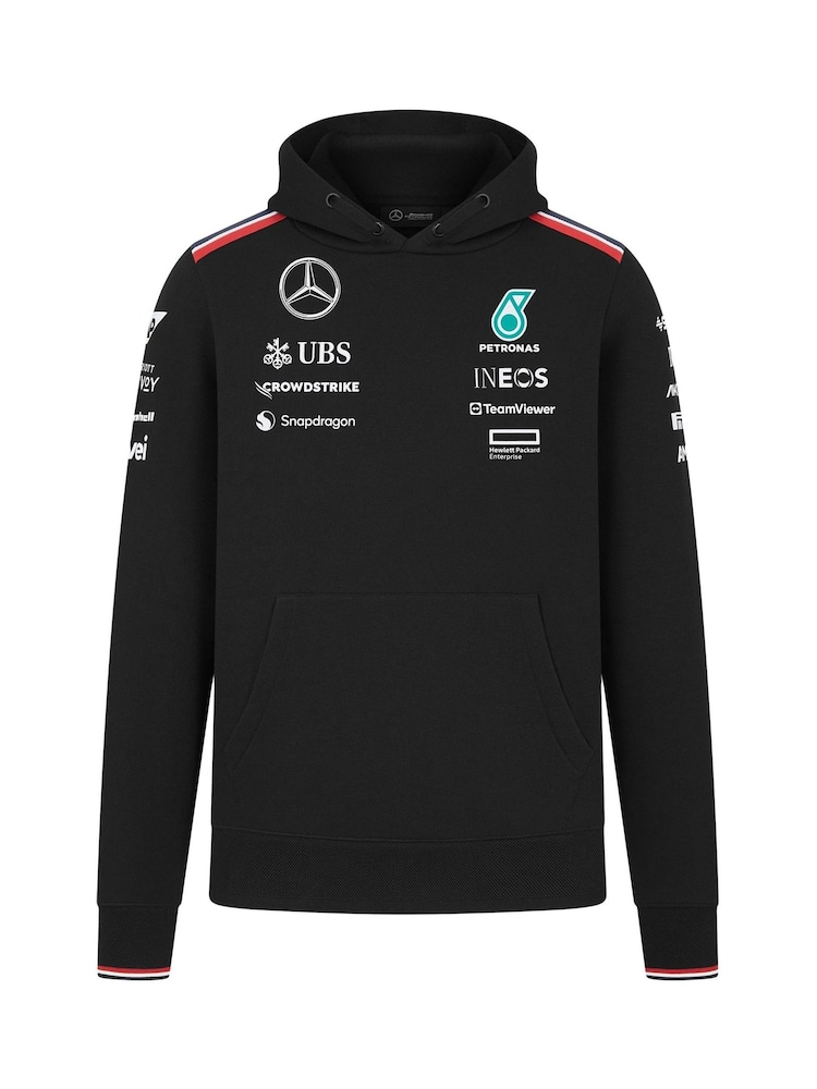 Fanatics Mercedes AMG Petronas F1 2024 Team Black Hoodie - Image 2 of 3
