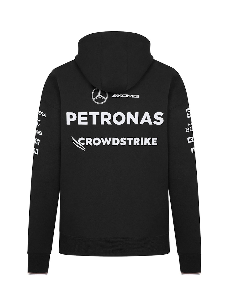 Fanatics Mercedes AMG Petronas F1 2024 Team Black Hoodie - Image 3 of 3