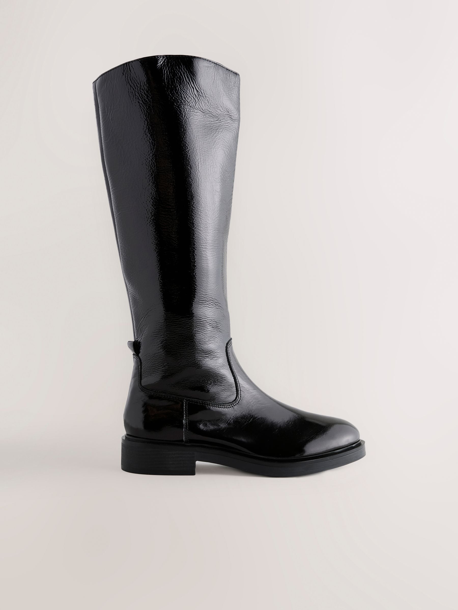 Buy Black Patent Forever Comfort® Leather Rider Knee High