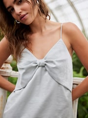 Silver Metallic Bow Cami Top - Image 4 of 6