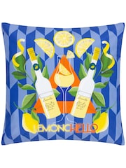 Furn Blue Limonchello Abstract Outdoor Cushion - Image 1 of 5