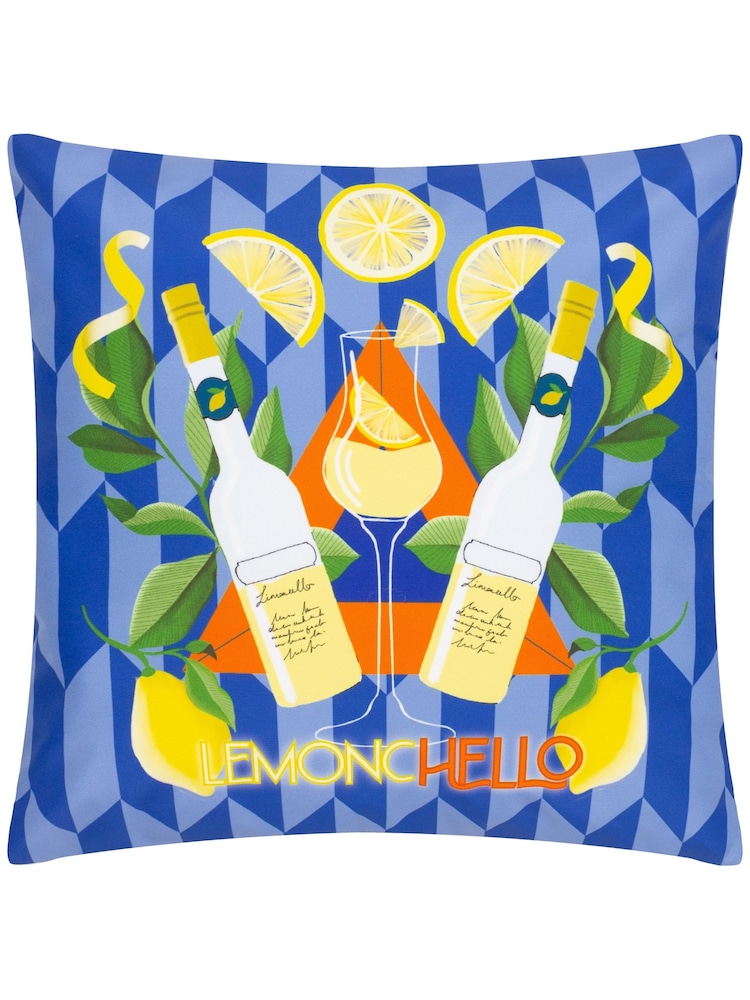 Furn Blue Limonchello Abstract Outdoor Cushion - Image 1 of 5