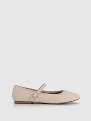 Office White Flower Mary Jane Ballerinas - Image 1 of 3