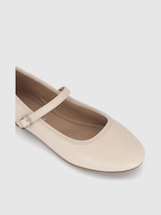 Office White Flower Mary Jane Ballerinas - Image 3 of 3