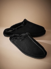 Black Signature Shearling Mule Slippers - Image 5 of 5