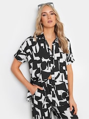 Long Tall Sally Black Short Sleeve Co-ord Shirt - Image 1 of 5