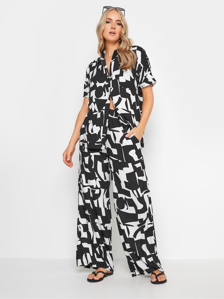 Long Tall Sally Black Short Sleeve Co-ord Shirt - Image 2 of 5