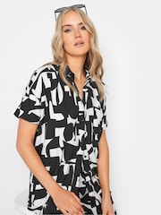 Long Tall Sally Black Short Sleeve Co-ord Shirt - Image 4 of 5
