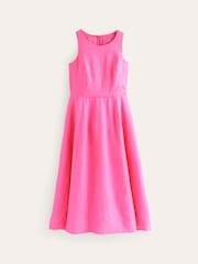 Boden Pink Carla Linen Midi Dress - Image 5 of 5