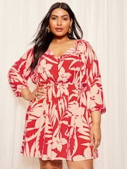 فستان سموك قصير قابل للتعديل من Curves Like These - صورة 2 من 4