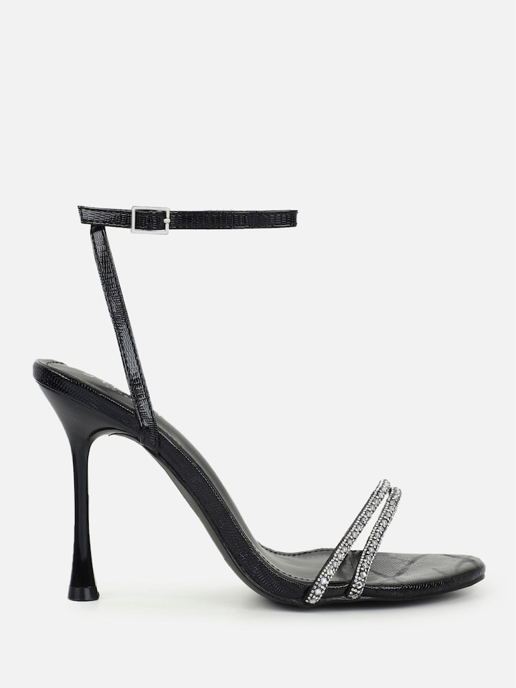 Simmi London Black Caelith Diamante Heeled Sandals - Image 2 of 4